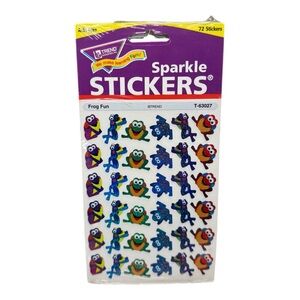 Vintage Trend Sticker Frog Sheet - 2 Sheets Brand NEW Sealed "Sparkle Stickers"
